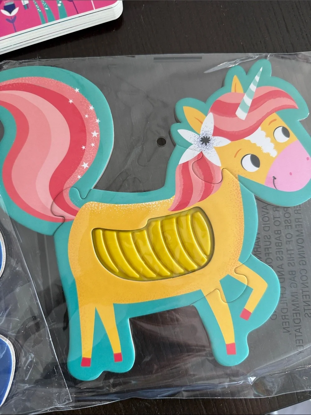 NWT Unicorns Touch and Feel Sensory Jigsaw Puzzles - Pink